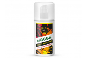 Najmocniejsza Mugga 50% DEET Strong Spray. Na komary tropikalne.